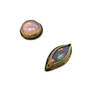 Asymmetric Opal Studs-Earrings-Lori Francescutti-Pistachios