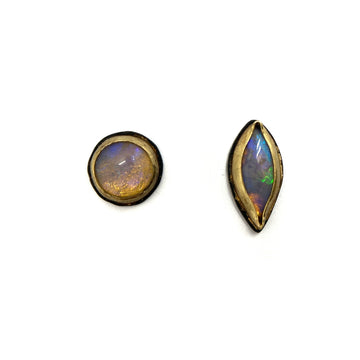 Asymmetric Opal Studs