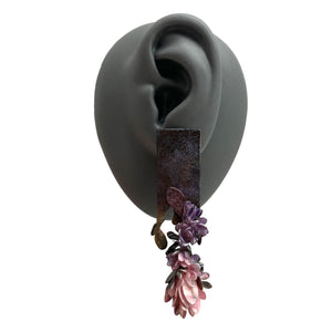 Asymmetric Purple Earrings-Earrings-Hanna Liljenberg-Pistachios