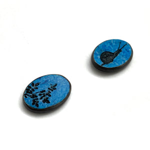 Asymmetric Snail Earrings-Earrings-Kelly Jean Conroy-Pistachios