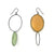 Asymmetrical Mustard & Light Green Earrings-Earrings-Myung Urso-Pistachios