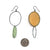 Asymmetrical Mustard & Light Green Earrings-Earrings-Myung Urso-Pistachios