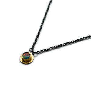 Australian Opal & Gold Necklace-Necklaces-Heather Guidero-Pistachios