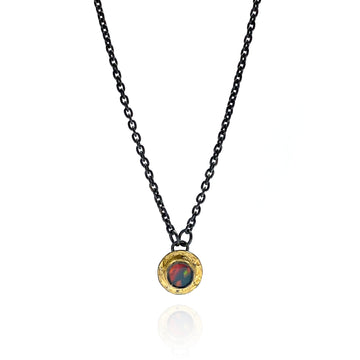 Australian Opal & Gold Necklace