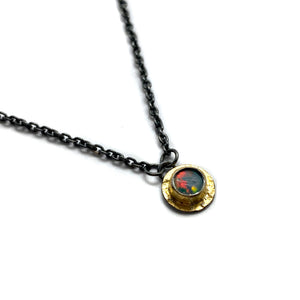 Australian Opal & Gold Necklace-Necklaces-Heather Guidero-Pistachios