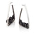 Ayala Naphtali - "Triangle Hoops - Black Buri"-Earrings-Earrings Galore-Pistachios