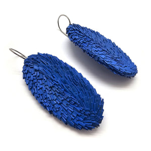 Azure Oval Statement Earrings-Earrings-Ute Kolar-Pistachios