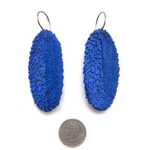 Azure Oval Statement Earrings-Earrings-Ute Kolar-Pistachios