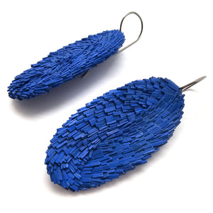 Azure Oval Statement Earrings-Earrings-Ute Kolar-Pistachios