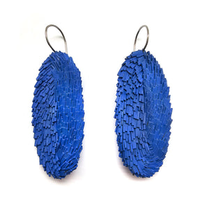 Azure Oval Statement Earrings-Earrings-Ute Kolar-Pistachios