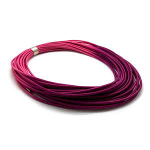 Baby Pink and Cerise Coil Necklace-Necklaces-Gilly Langton-Pistachios