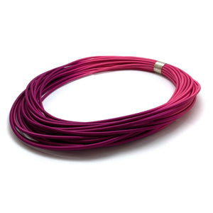 Baby Pink and Cerise Coil Necklace-Necklaces-Gilly Langton-Pistachios