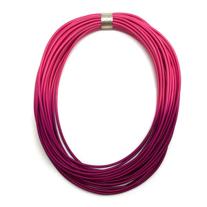 Baby Pink and Cerise Coil Necklace-Necklaces-Gilly Langton-Pistachios