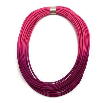 Baby Pink and Cerise Coil Necklace