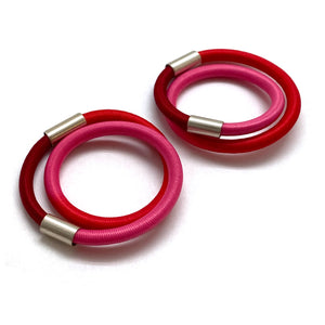 Baby Pink and Scarlet Coil Earrings-Earrings-Gilly Langton-Pistachios
