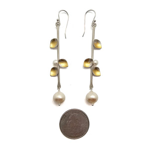 Bar Pearl Drop Earrings