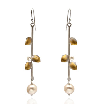 Bar Pearl Drop Earrings