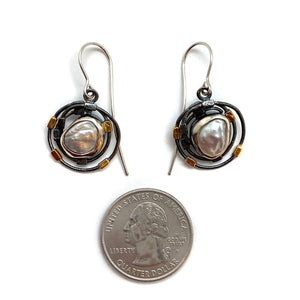 Baroque Pearl Vortex Earrings-Necklaces-Eva Stone-Pistachios