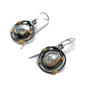 Baroque Pearl Vortex Earrings-Necklaces-Eva Stone-Pistachios