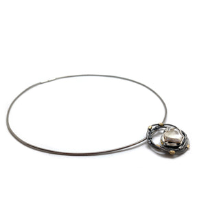 Baroque Pearl Vortex Pendant-Necklaces-Eva Stone-Pistachios