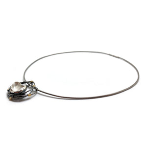 Baroque Pearl Vortex Pendant-Necklaces-Eva Stone-Pistachios