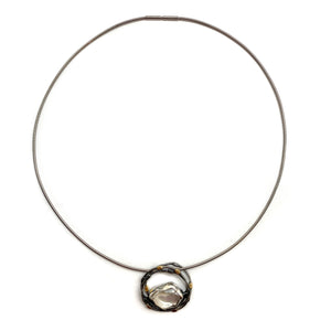 Baroque Pearl Vortex Pendant-Necklaces-Eva Stone-Pistachios