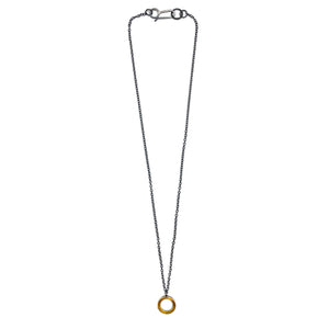 Bi-Metal Circle Pendant-Necklaces-Elisa Bongfeldt-Pistachios