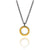Bi-Metal Circle Pendant-Necklaces-Elisa Bongfeldt-Pistachios