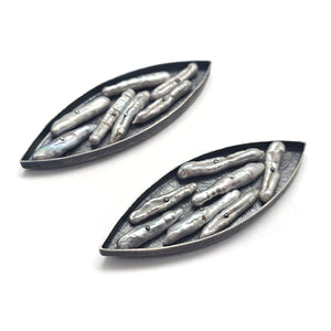 Biwa Pearl Statement Earrings-Earrings-Heather Guidero-Pistachios