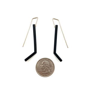 Black Angle Earrings-Earrings-Joanne Grimonprez-Pistachios