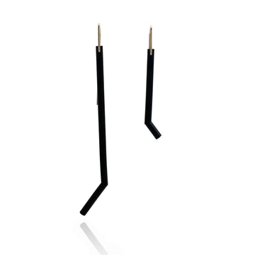 Black Asymmetric Earrings