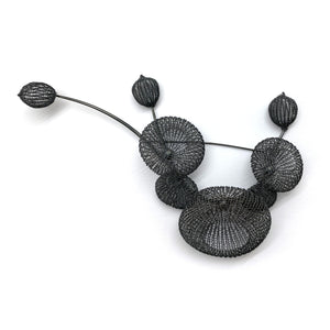 Black Blooming Statement Brooch
