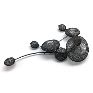 Black Blooming Statement Brooch