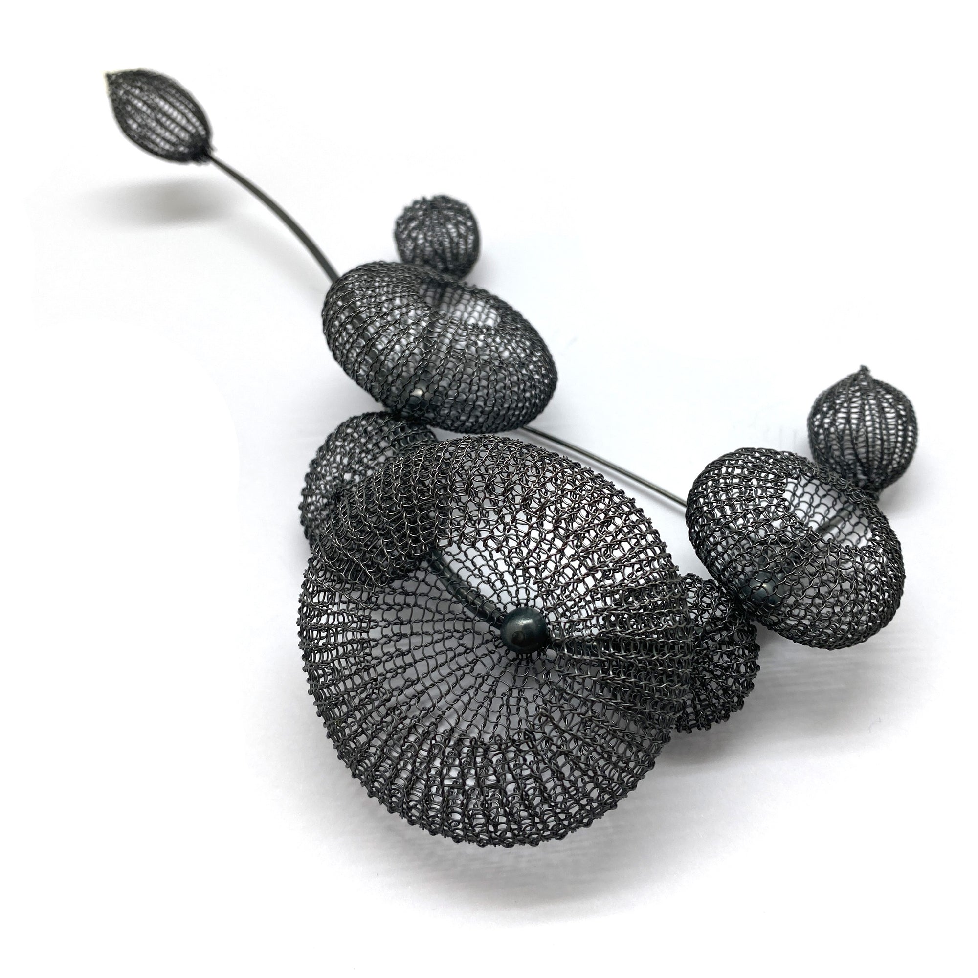 Black Blooming Statement Brooch-Pins-Sowon Joo-Pistachios
