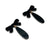 Black Bow Drop Earrings-Earrings-Ashley Buchanan-Pistachios
