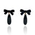 Black Bow Drop Earrings-Earrings-Ashley Buchanan-Pistachios