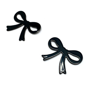 Black Bow Studs-Earrings-Ashley Buchanan-Pistachios