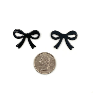 Black Bow Studs-Earrings-Ashley Buchanan-Pistachios