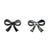 Black Bow Studs-Earrings-Ashley Buchanan-Pistachios