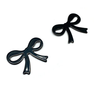 Black Bow Studs-Earrings-Ashley Buchanan-Pistachios