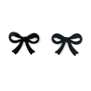 Black Bow Studs-Earrings-Ashley Buchanan-Pistachios