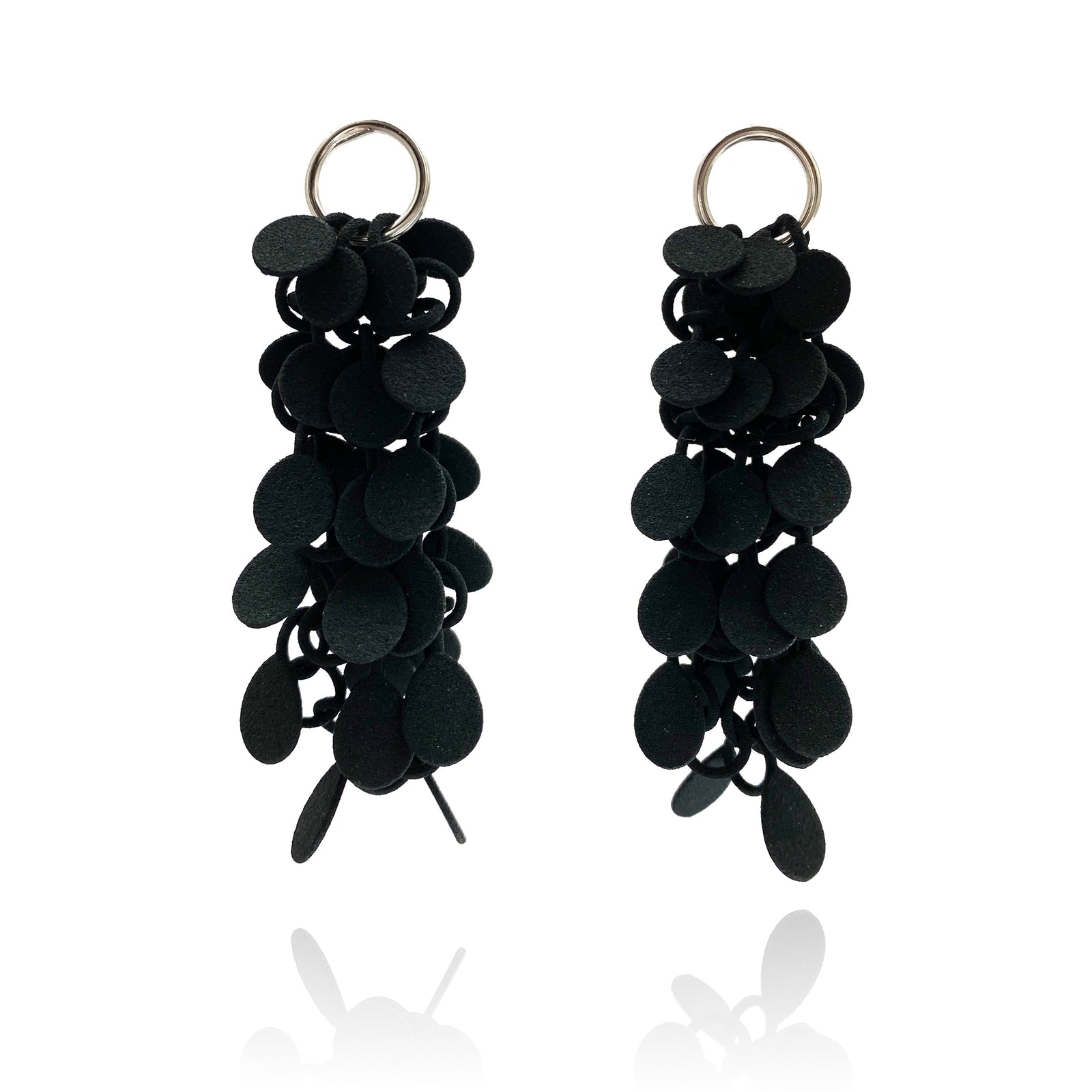 Black Cluster Earrings-Earrings-Eve Balashova-Pistachios