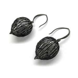 Black Diamond Bulb Earrings-Earrings-Sowon Joo-Pistachios