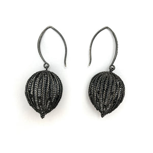 Black Diamond Bulb Earrings-Earrings-Sowon Joo-Pistachios