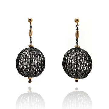 Black Diamond Drop Earrings