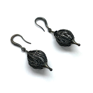 Black Diamond Point Earrings-Earrings-Sowon Joo-Pistachios