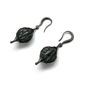 Black Diamond Point Earrings-Earrings-Sowon Joo-Pistachios