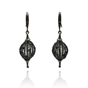 Black Diamond Point Earrings-Earrings-Sowon Joo-Pistachios