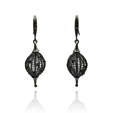 Black Diamond Point Earrings