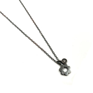 Black Flower & Dot Necklace-Necklaces-Elisa Bongfeldt-Pistachios